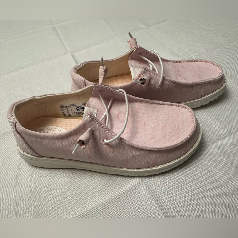 Hey Dude Wendy Heathered Stretch in Bubblegum Pink Women’s Size 7 NWOB - Picture 3 of 7